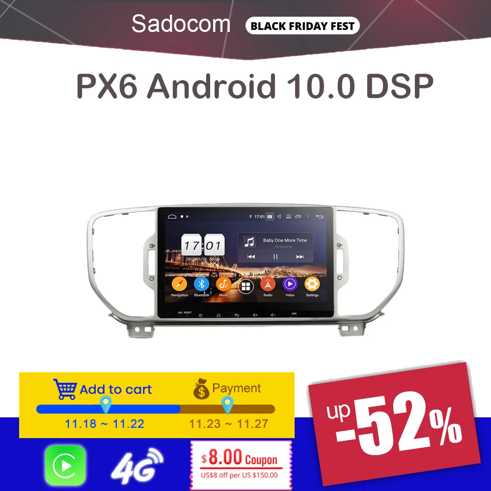 PX6 DSP 9 &quotTDA7851 2 din Android 10 0 8Core 4 Гб + 64G автомобильное радио 5 GPS автомобильный