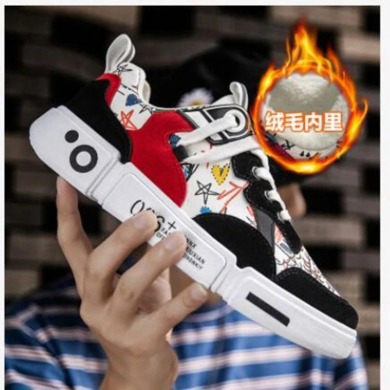 

Сверхпопулярные низкие кроссовки 2021, мужская обувь на толстой подошве, водонепроницаемая бархатная обувь, нескользящая износостойкая прог...