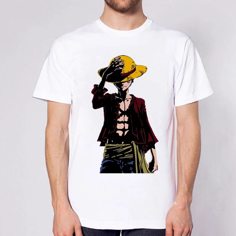 

Cartoon One Piece Luffy anime Roronoa zoro T shirt Men Women Straw Hat Crew Printed Casual Cool tees Short Sleeve T-shirt tops