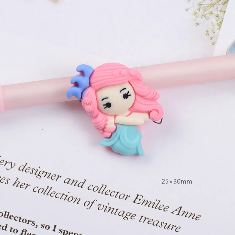 

IBOWS 20Pcs Cartoon Resin Decoration Little Girl series Crafts Flatback Cabochon Scrapbooking Phone Shell DIY Hair Accessories