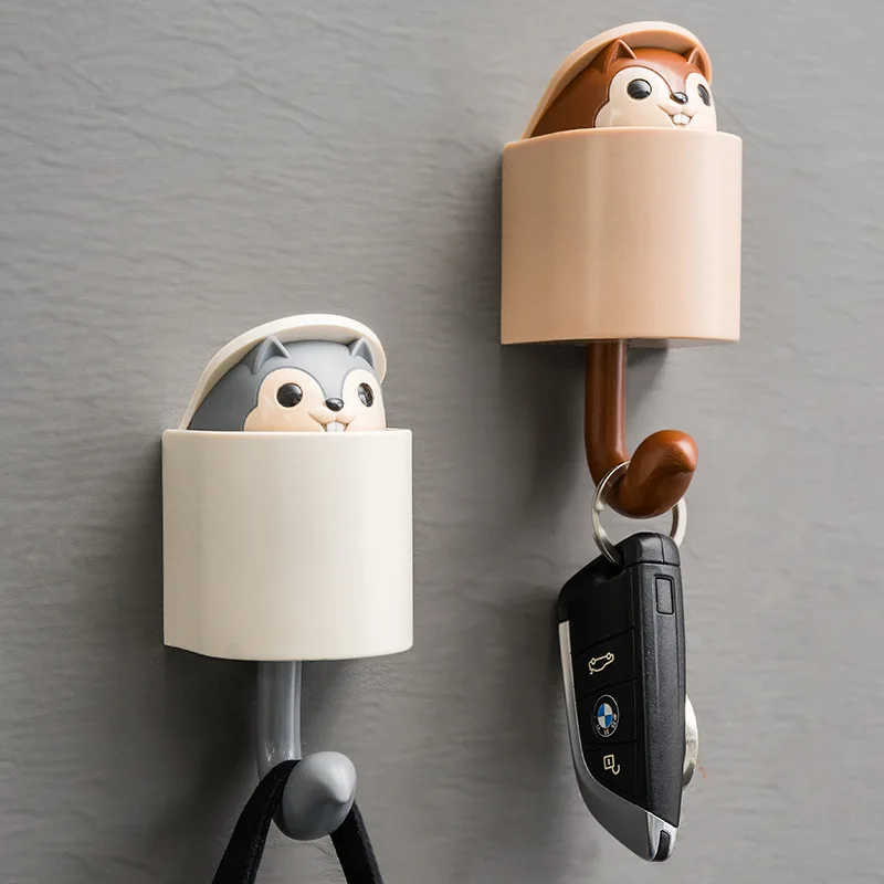 

Creativity Hook Strong Squirrel Suction Wall Sucker Hanger Waterproof Adhesive Heavy Load Rack Coat Wall Hook Key Holder
