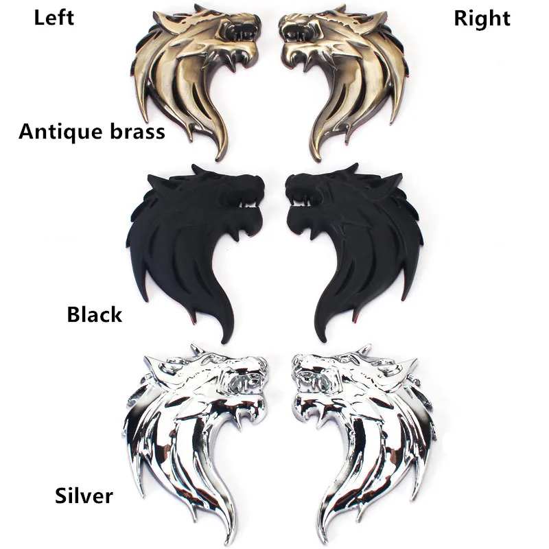 Наклейка светоотражающая на лобовое стекло 1 шт. с головой волка | Автомобили и