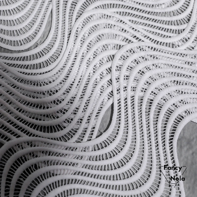 Творческий большая волна выдолбленные текстура обрезки дизайнер одежды кружева