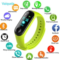 fitness wristwatch m3 color screen smart sport bracelet activity running tracker heart rate for children men women watch hours