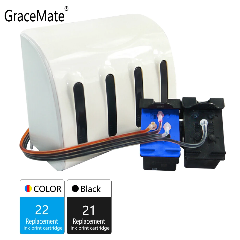 GraceMate 21 22 СНПЧ замена чернил для Hp Deskjet F2180 F2200 F2280 F4180 F300 F380 380 D2300 D2345 F4100