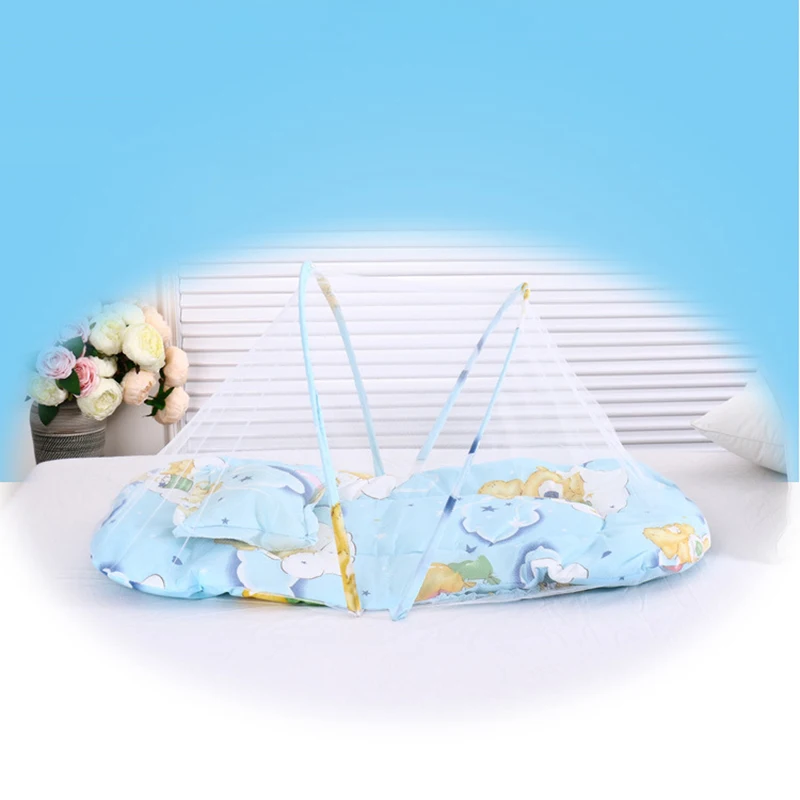 Портативная складная детская кровать на молнии москитная сетка палатка кроватка