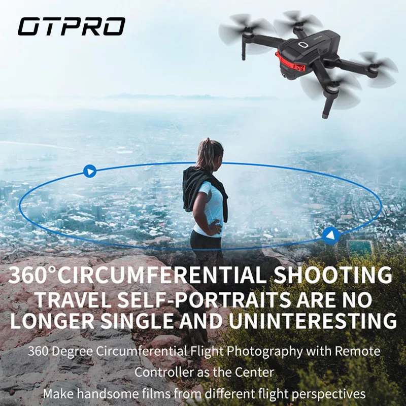 OTPRO juguetes dron GPS 4K Wi-Fi камера RC вертолет hd бесщеточный мотор мини-Дрон
