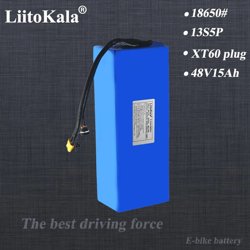 

Аккумулятор LiitoKala 48V 48V 15ah 13S5P 18650 комплект литий-ионный батарей 48V 15AH для электровелосипеда 48V 500W 750W 1000W