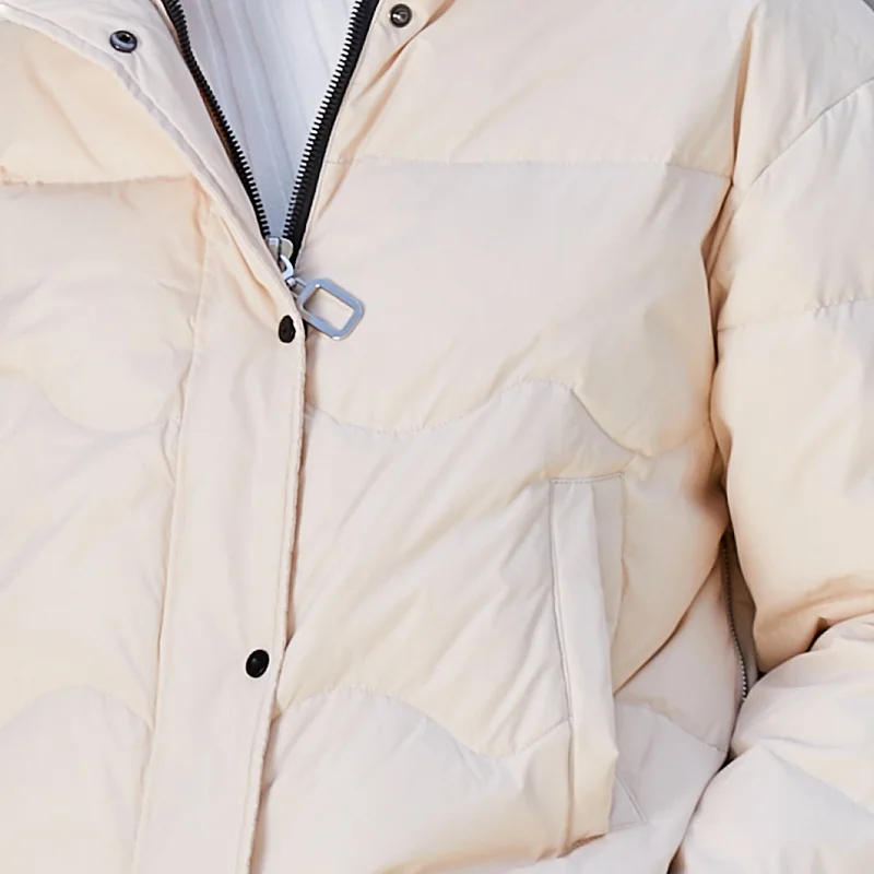 BG 2019 Winter Jacket Women Stand Collar Solid BLUE Female Down Coat Loose Oversized J90132304D | Женская одежда