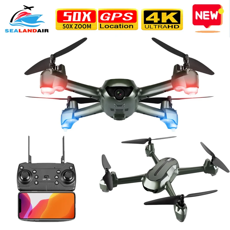2020 GPS Дрон с двойной камерой 4K HD стандартное WIFI FPV видео RC Квадрокоптер оптический