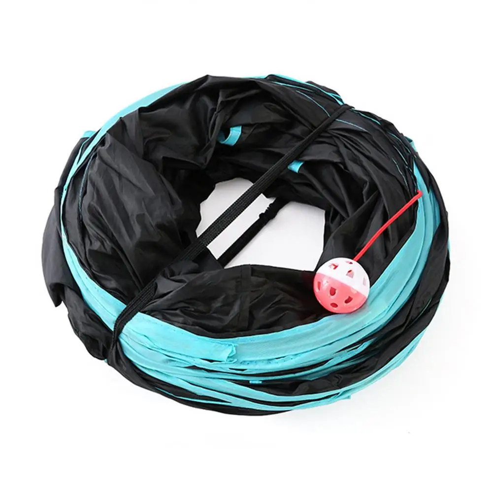 

Foldable Pet Cat Tunnel Toy Collapsible 4 Holes S-type Cat Tent Tunnel Play Tube Toy Indoor Outdoor Cat Training Toy Tubes