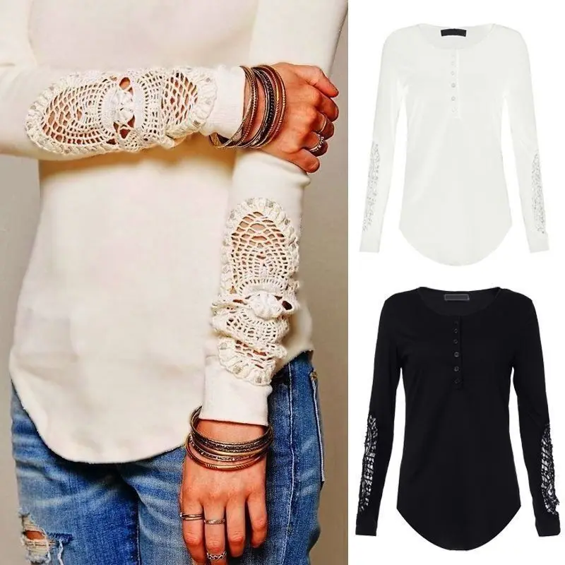 Женская блузка с вышивкой крючком 1 шт. | одежда