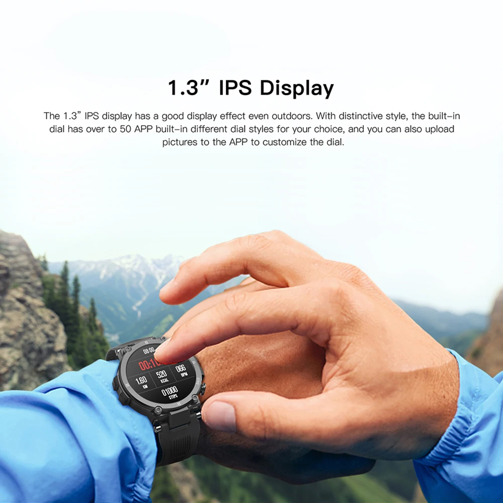 Новый KOSPET Raptor Смарт часы для мужчин 1 3 дюймов IPS сенсорный экран Экран фитнес