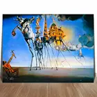 Сальвадор Дали Искушение святого Энтони Печать на холсте сурреал Искусство Декор Роскошная печать на стене Картина на холсте