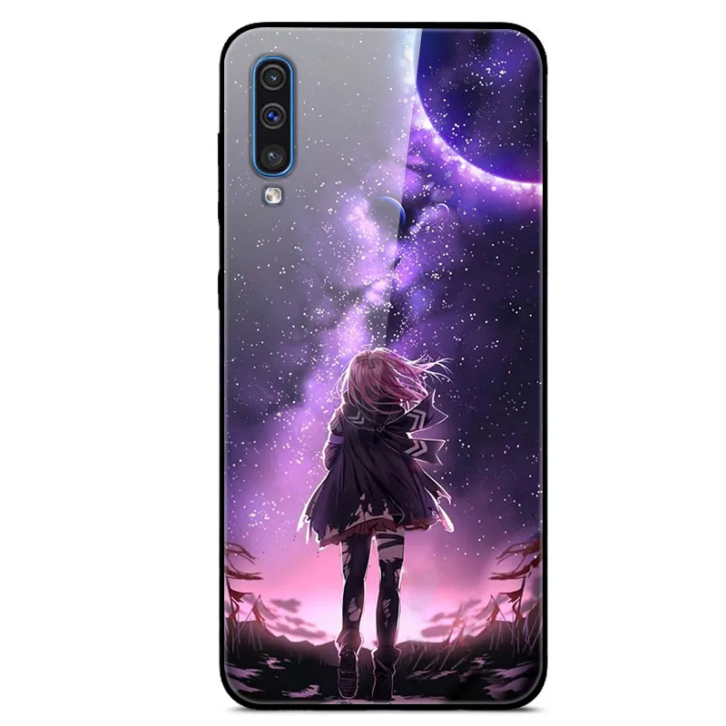 d3 Для samsung Galaxy A50 чехол, стеклянная жесткая задняя крышка для samsung A30S A50S A10 A20 A30 A40 A70 чехол для телефона s бампер A 50 50S 30S - Цвет: d3