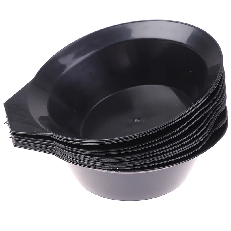 

10 Pcs Hair Color Dye Bowl Comb Accessories Black Plastic Hair Dye Colouring Brush Comb Bowl Hairdressing Styling Tools