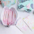 Портативная женская сумка для хранения гигиенических салфеток, хлопковая дорожная сумка для хранения косметики, литературный кошелек на молнии для мелочей