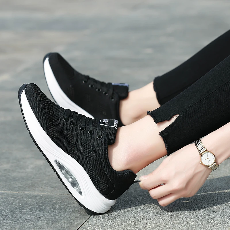 2021 Tennis Shoes For Women Sneakers Flat Sports Summer Lace Up Single Shoes Woman Low Top Light Sport Gym Fitness Shoes