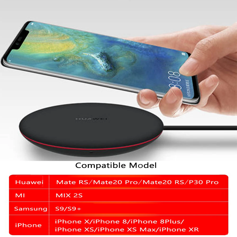 HUAWEI CP60 QI Wireless Charger Original Type C WPC Smart 15W Max Mate 20 Pro RS Compatible for IPhone Samsung Xiaomi | Мобильные
