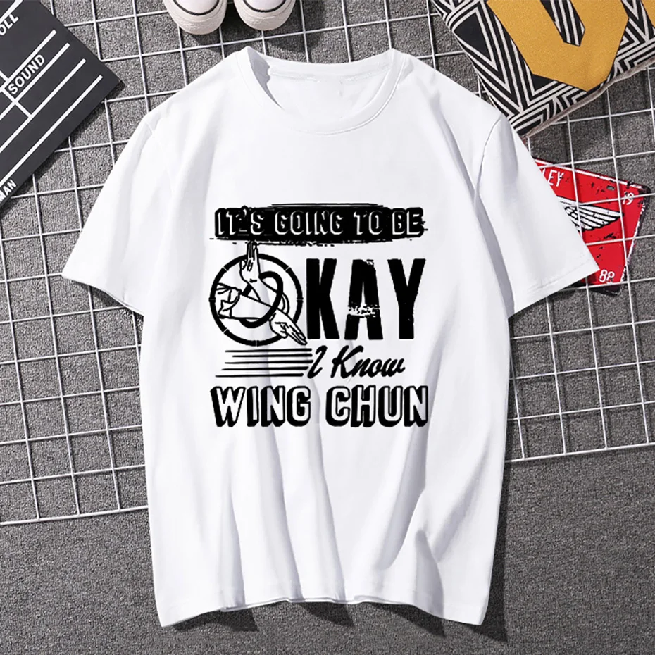 Рубашка Кунг-фу хлопковая футболка с коротким рукавом принтом | Спорт и