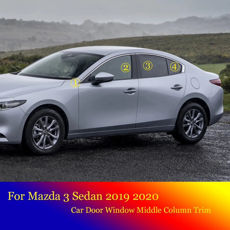 Для Mazda 3 M3 Sedan 2019 2020 Автомобильная дверь окно средняя Колонка отделка