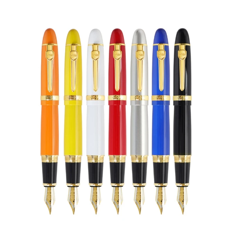 

Акция Jinhao 159 основная красная перьевая ручка Средний наконечник золотой зажим