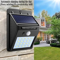 led outdoor solar courtyard wall light motion sensor rechargeable corridor waterproof yard garden country house street light