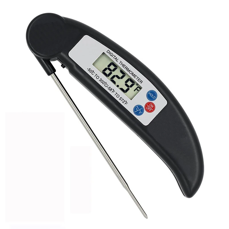 Ручка для выпечки светодиодный цифровой кухонный складной Зонд термометр