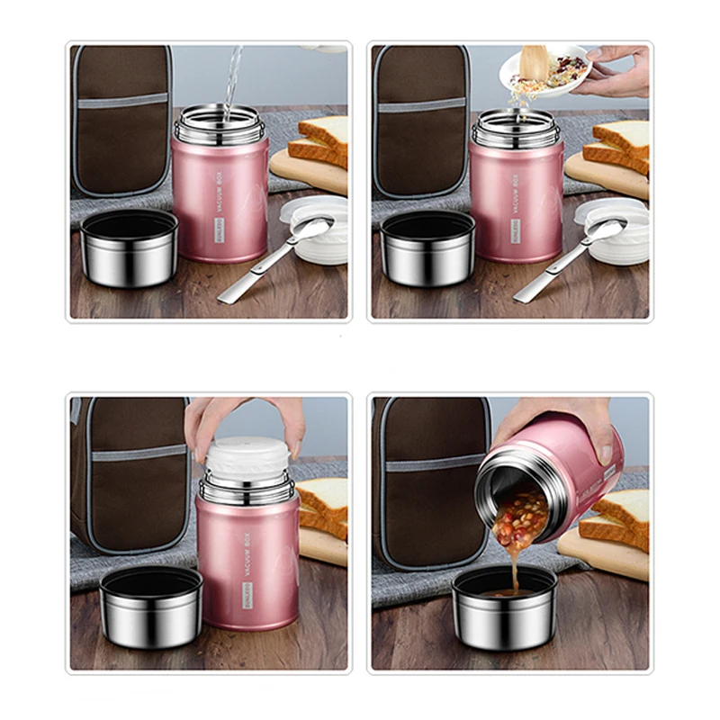 Термосы Из Нержавеющей Стали фляга для еды Вакуумная бутылка завтрака со