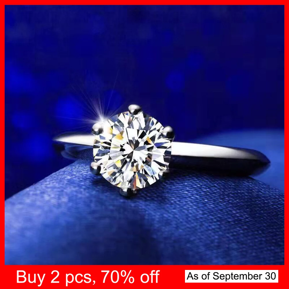 

925 Sterling Silver Rings Zirconia Diamond Wedding Bands D Color Jewelry For Women Anniversary Ring Wedding Rings Sell at a loss