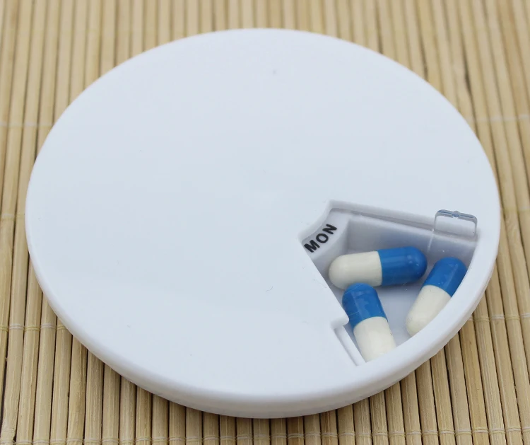 

medicine container grid Rotating Small Pcs Convenient A Week Round With Finishing Receive Case For The Old Man