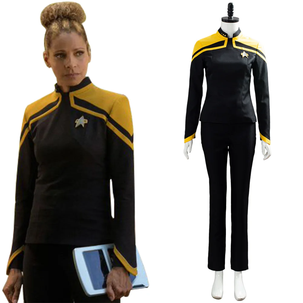 

Star Cosplay Picard Raffi Musiker Costume Adult Uniform Suit Outfit Halloween Carnival Costumes