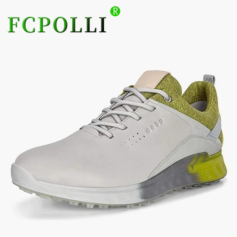 

Лидер продаж, мужские тренировочные туфли для гольфа из натуральной кожи, обувь для спортзала для мужчин, нескользящая обувь для прогулок, М...