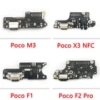 20 шт.лот Новый USB-разъем для зарядки док-станция гибкий кабель с микрофоном для Xiaomi Mi Poco F1 F2 Pro M3 F3 X3 зарядный порт