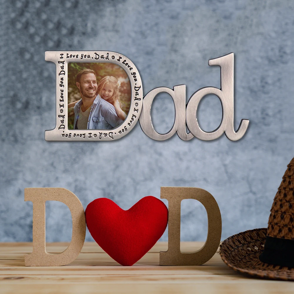 Фоторамка LASODY DAD Серебряное украшение для дома подарок на день отца цинковый