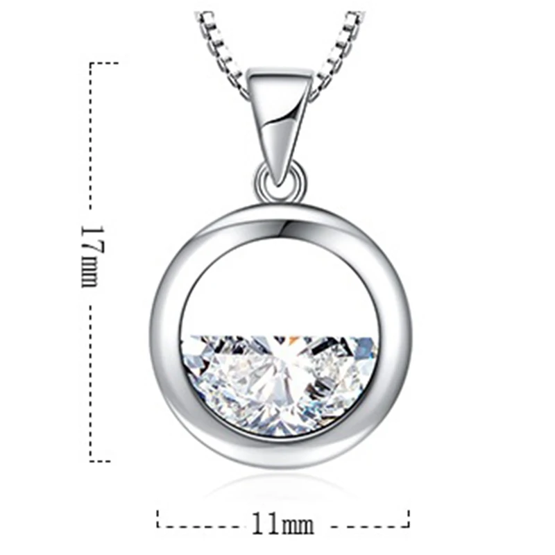 Циркон Кристалл Кулон Колье-чокер Лейка круглая подвеска украшения с простым