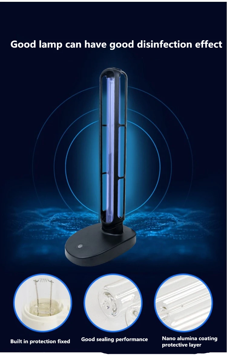 

UV disinfection lamp 38W portable household UV sterilization lamp table type mite removal lamp