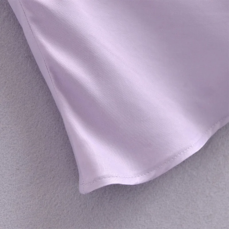 

Women's summer purple party mini sexy dress with no back lace sleeveless chic line buttons dress