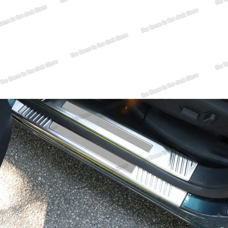

Lsrtw2017 Stainless Steel Car Door Sill Threshold Trims for Peugeot 2019 2020 Interior Accessories