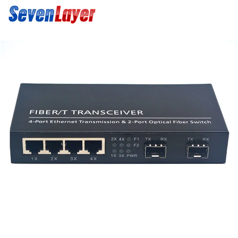 Волоконно-оптический медиаконвертер 4 RJ45 2 SFP Gigabit Ethernet коммутатор 10/100/1000 м UTP волоконно-портовый плата PCBA