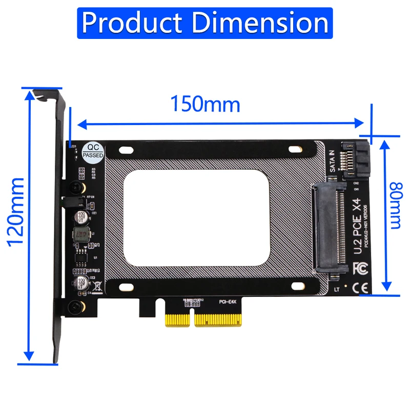 u2 pci e адаптер карты riser pci express 30 4x u 2 sff 8639 адап