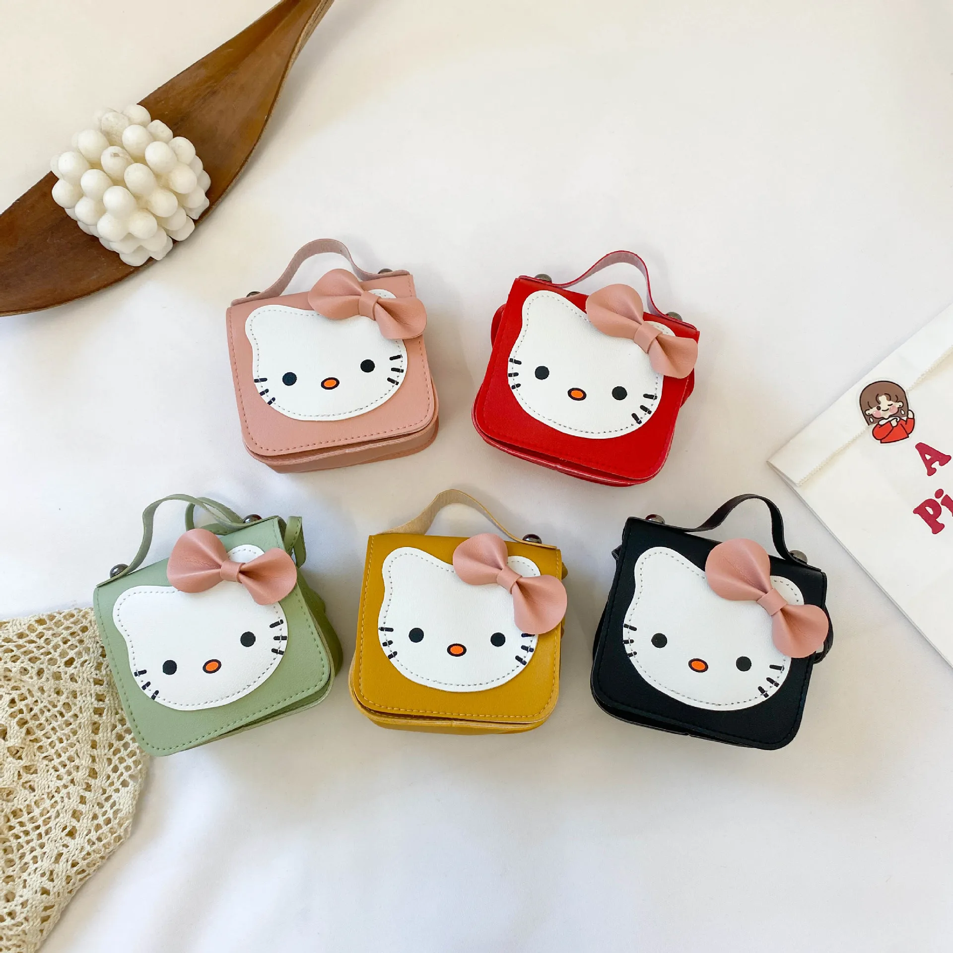 

Кошельки и сумочки Hello Kitty, Детская сумка, декоративная сумка для девочек, мультяшная сумка-мессенджер через плечо, модный кошелек для монет ...