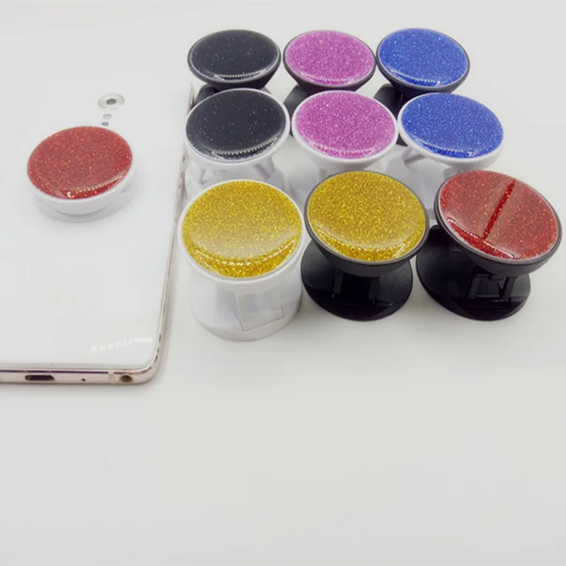 1 шт. блеск эпоксидный клей круглый мобильный телефон складной стрейч кронштейн