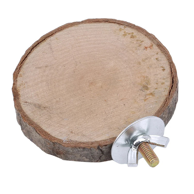 Wooden Round Squirrel Parrot Bird Cage Stand Platform Jumping Board Pet Toy New Arrival | Дом и сад