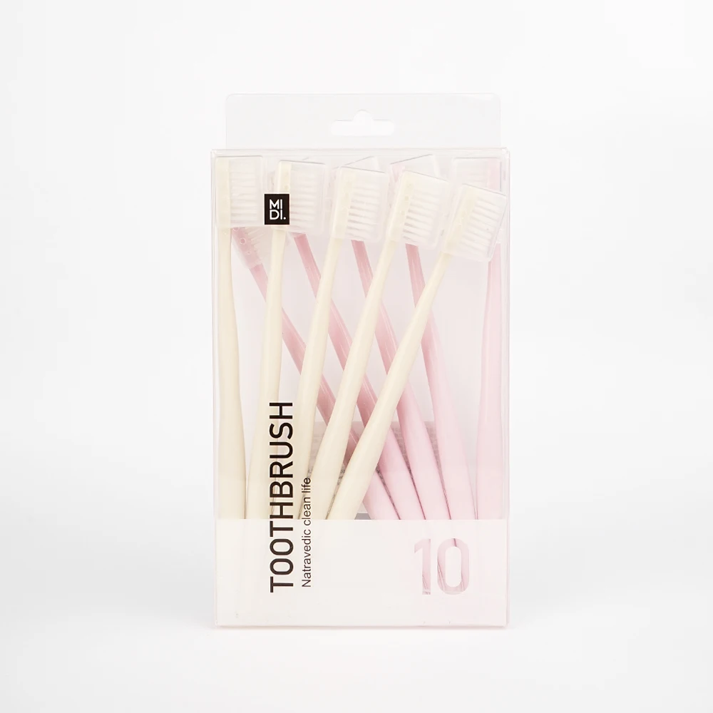 

10Pcs/Set Adult Travel Home Soft Toothbrush Environmental Ultra-fine Soft Health Tooth brush For Oral Care Teeth Cleaning