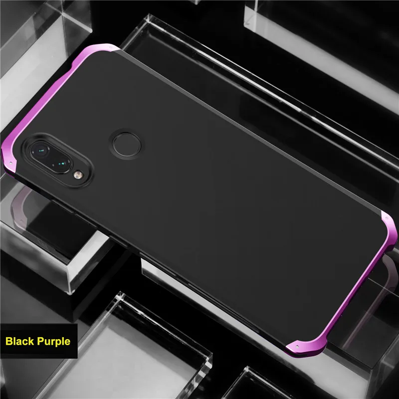 Металлический чехол для Xiaomi Redmi Note 7 6 8 Pro Роскошный Матовый ударопрочный из