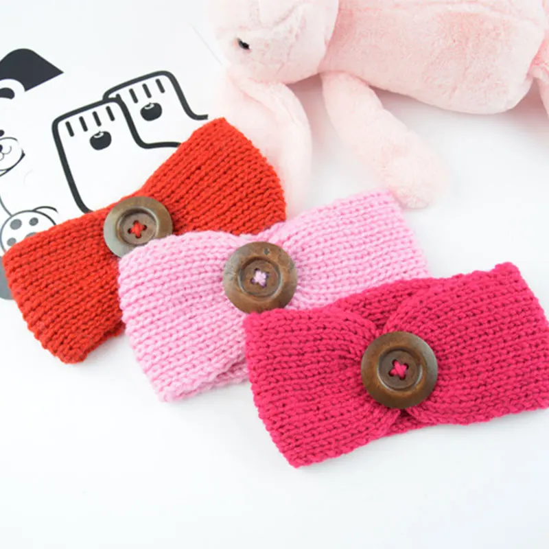 Детская вязаная повязка на голову зимние теплые уши мягкий тюрбан