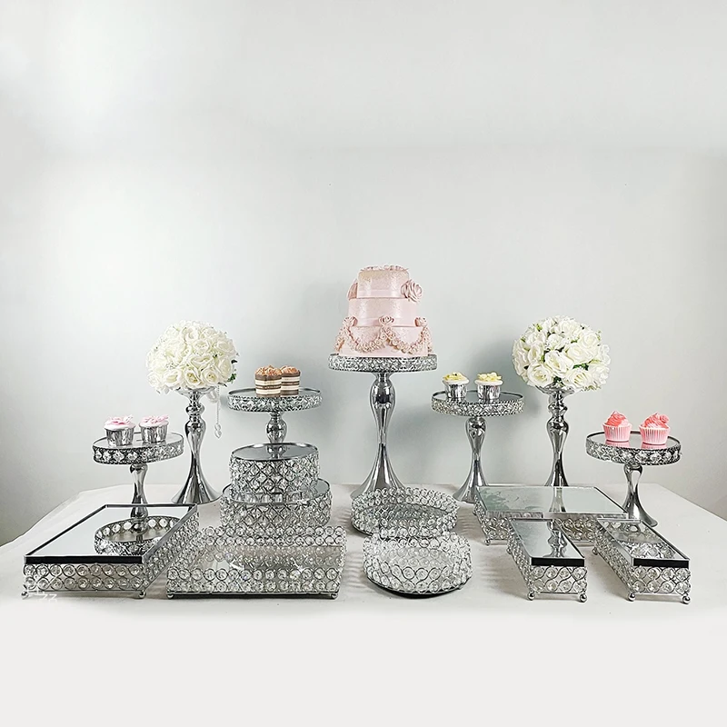 8pcs-19pcs Round Cake Stand Cake Plate Pedestal Dessert Holder Wedding Birthday Party images - 6