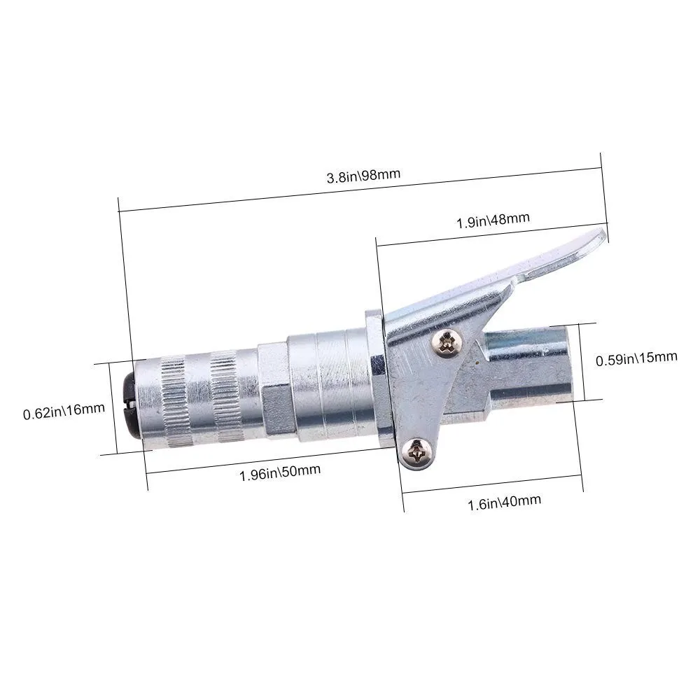 Grease Gun Coupler Lock Pliers Zerk Fitting 10 000 PSI 1/8 Inch NPT Upgraded Clip-off High Pressure Couple |