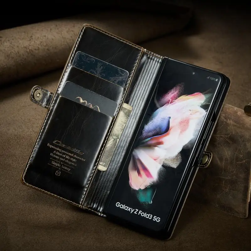 Чехол-бумажник для Samsung Galaxy Z складной чехол телефона с 3 отделениями карт |